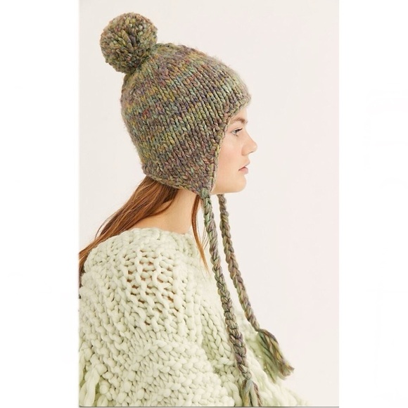 Free People Fox Knit Trapper Hat MISSING POM - Picture 2 of 5